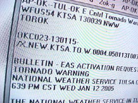 Tornado warning