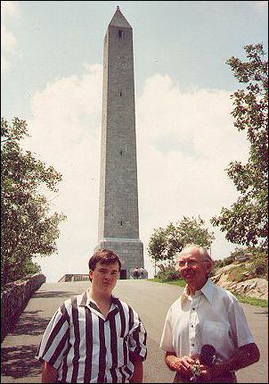 With Grandpa Harvey, sometime in 1988 in New Jersey