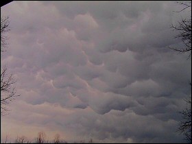 Mammatus clouds - March 9, 2006