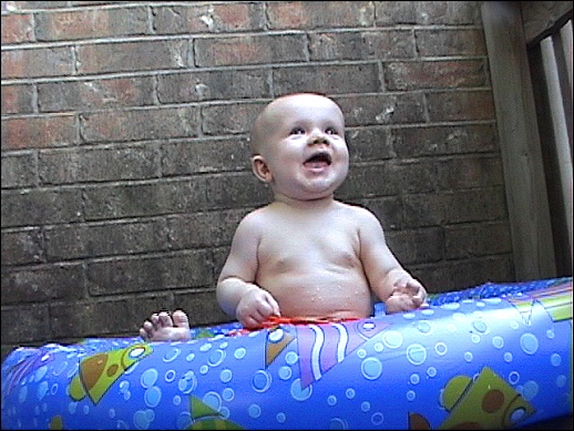 Evan goes swimming!