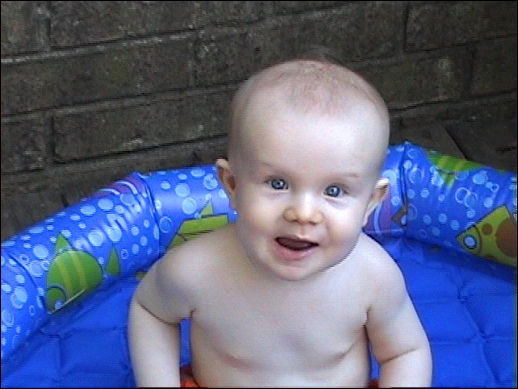 Evan goes swimming!