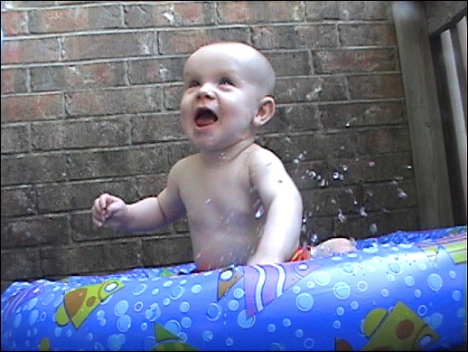 Evan goes swimming!