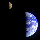 Earth and moon