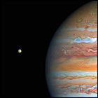 Jupiter and Europa as seen by Hubble in August 2020
