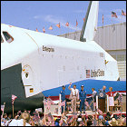 President Reagan at STS-4 landing