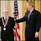 Ralph Baer with President Bush