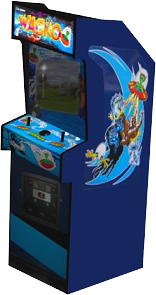 3-D computer rendering of Wacko game cabinet